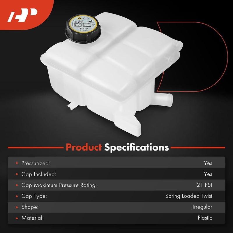 A-Premium خزان استعادة سائل التبريد الأمامي [مع غطاء] متوافق مع مركبات فورد - 2013-2018 C-Max، 2013-2016 Escape، 2012-2018 Focus و 2014-2016 Transit Connect - Image 2